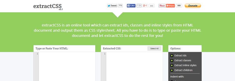 extractCSS A tool which can extract ids classes from HTML documents and output a CSS stylesheet