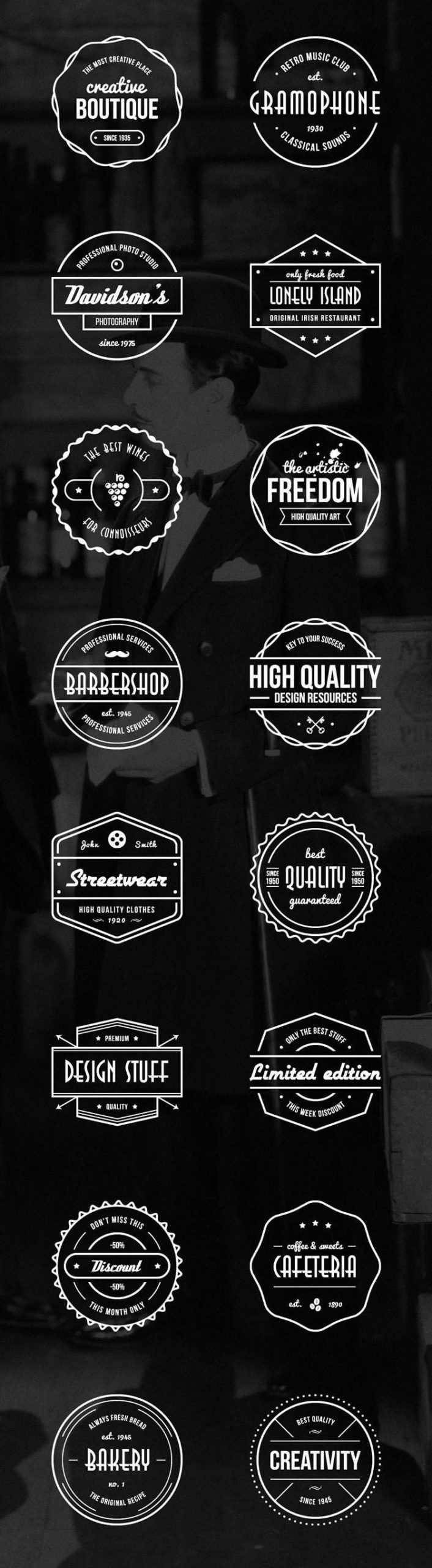 vintage badges logo freebie logo ai eps